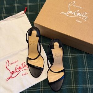 Christian Louboutin Rosalie Black Strappy Heels